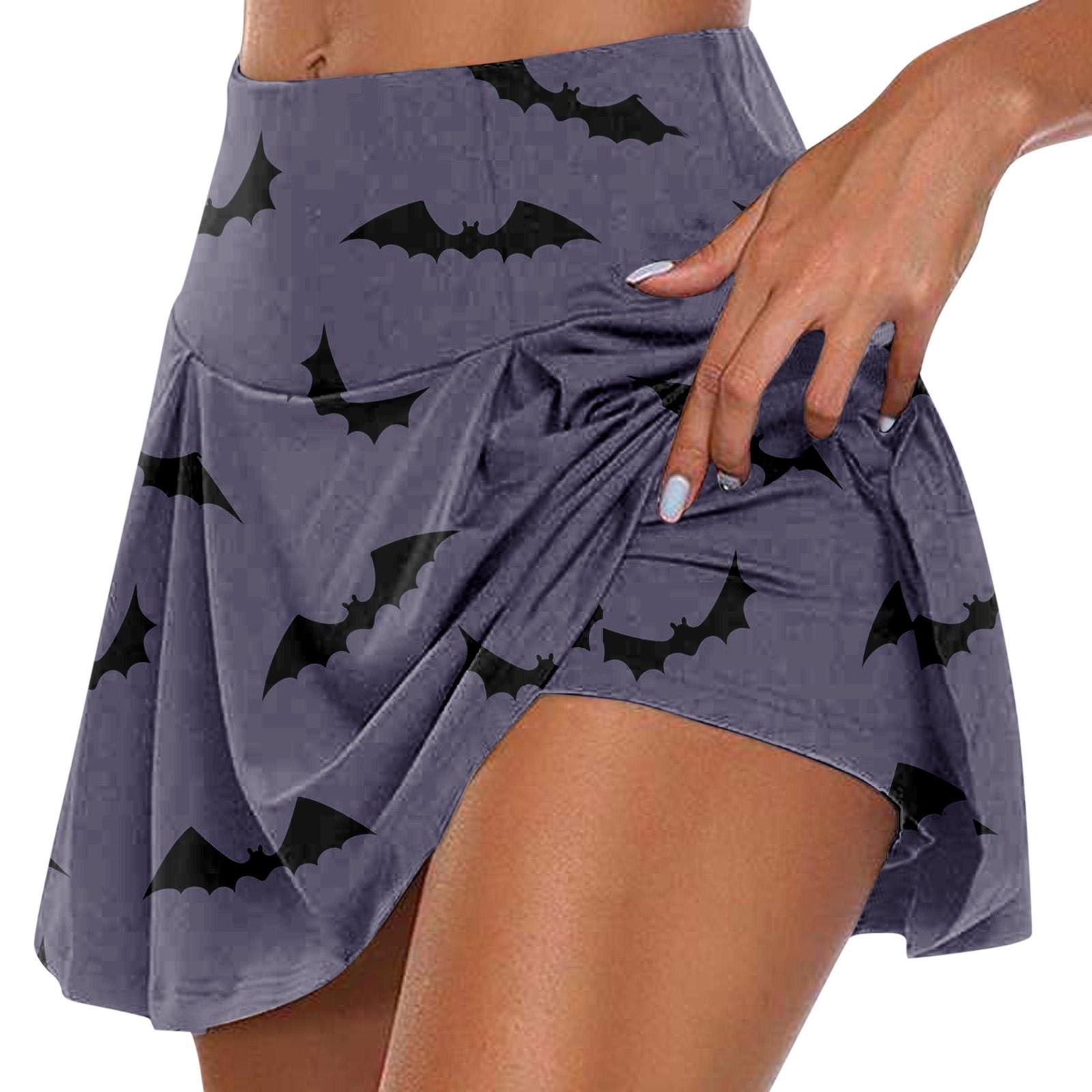 

Жіночі спортивні еластичні плісировані тенісні спідниці Run Yoga Inner Shorts Еластичні спортивні шорти для гольфу S фіолетовий