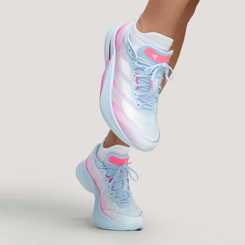 Adidas Adizero Boston 13 Running Shoes Unisex Snow Crystal Blue/White