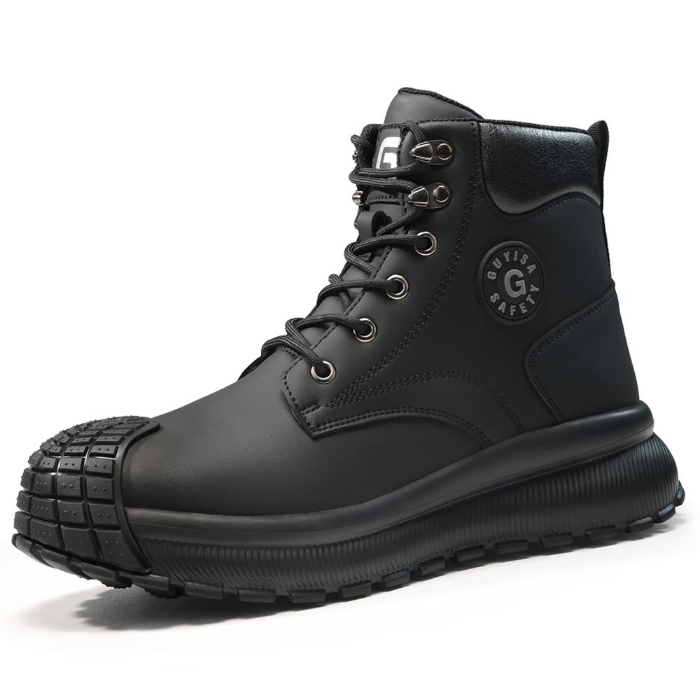 

Waterproof Men leather boots Steel toe shoes Safety Boots Men Work Shoes Puncture-Proof Indestructible shoes Protection Boots 40
