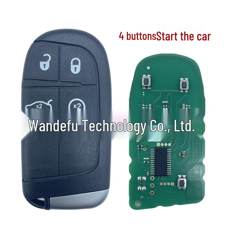 M3N40821302 Key Fob for Jeep, RAM, Chrysler, Dodge, SRT Hellcat - ID46 Chip, 433MHz Frequency