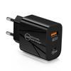 PD20W+QC3.0 Dual Fast Charger for Mobile Devices - US/EU/UK Standard.