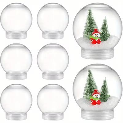A Top Quality Multi-Use Clear Plastic Water Globes DIY Craft Props Empty Snow Globes with Screw Off Cap for Snow Globe Making
