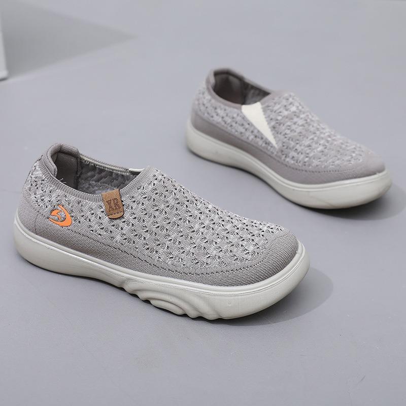 Spring and Autumn New Cloth Shoes Women's Single Shoes with Soft Soles, Comfortable One-pedal Mother Shoes, Thick-soled Non-slip Casual Shoes Women