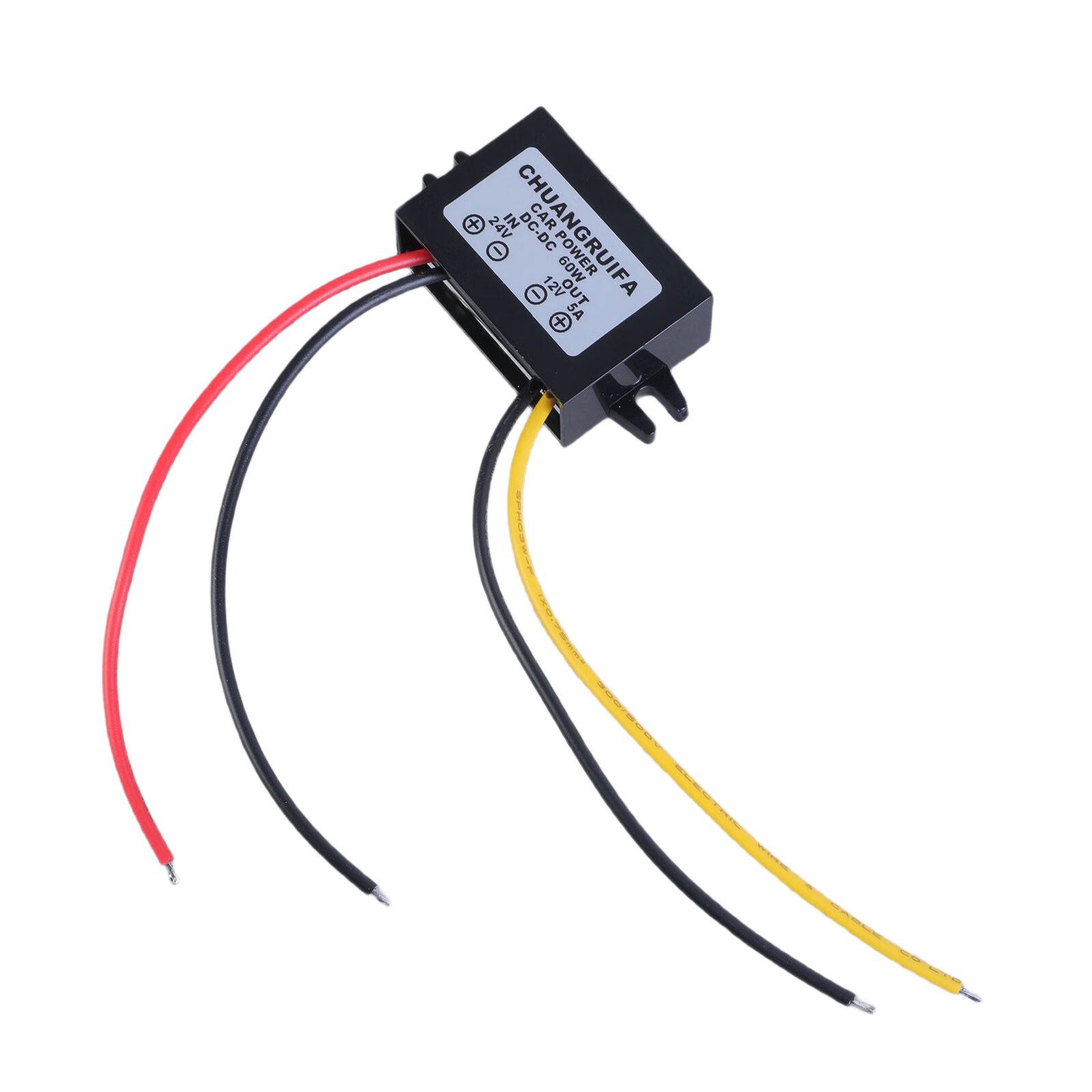 

Водонепроницаемый понижающий адаптер питания 24 В на 12 В 5 А 60 Вт для автомобильных светодиодных фар и модуля-конвертера для видеорегистратора