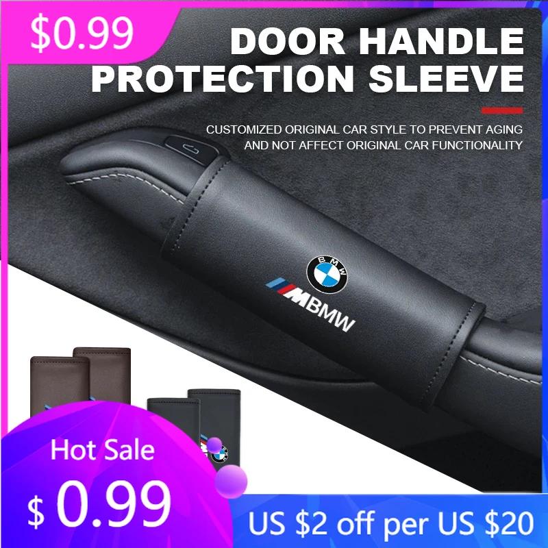 2025 Hot Car Door Handle Cover Armrest Protector Non-slip Leather Case For BMW X3 X5 M5 M3 E46 E90 E60 F10 E39 F30 E36 G30 E87 E