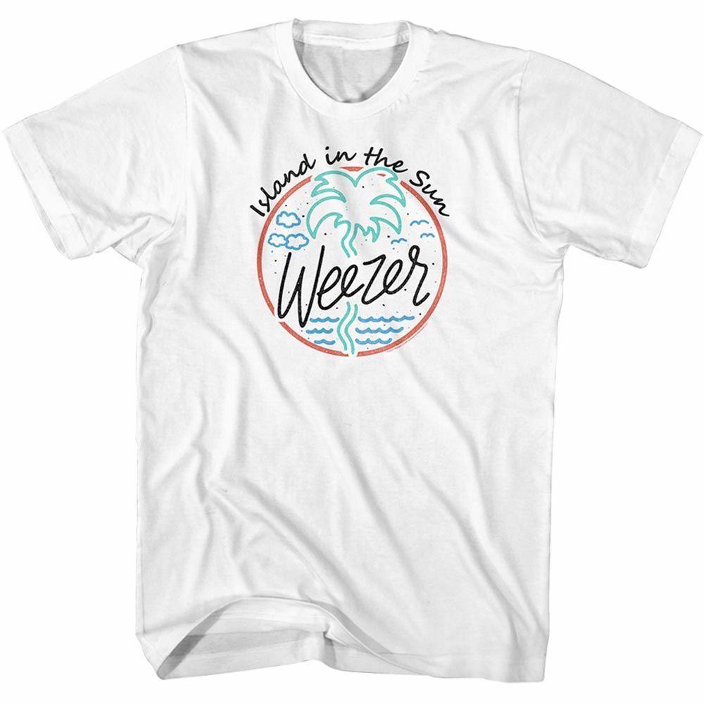 

Weezer Island In The Sun White Adult T-Shirt 2XL