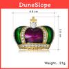 Vintage Crown Brooch Alloy Rhinestone Jewelry For Women And Men