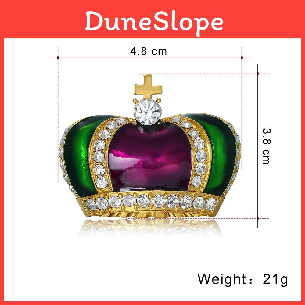 Vintage Crown Brooch Alloy Rhinestone Jewelry For Women And Men