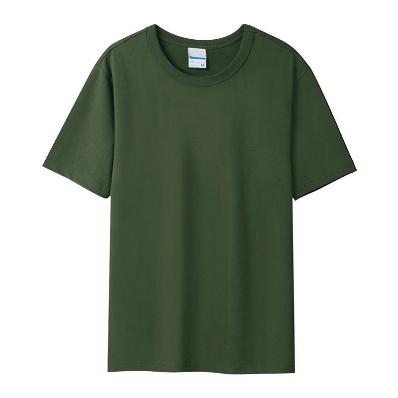 

Pure Cotton Comfortable Fit Ivory Short-sleeved T-shirt Couples Base Top Simple Light-colored Top Half-sleeved 3XL
