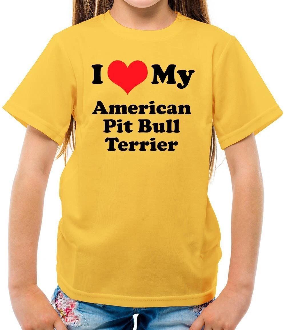 

I Love My American Pitbull Terrier - Kids Boys Girls T-Shirt Tees Top Pit Bull Dog Pet 110
