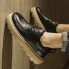 Shoes autumn retro platform heightening shoes British style light business casual leather shoes