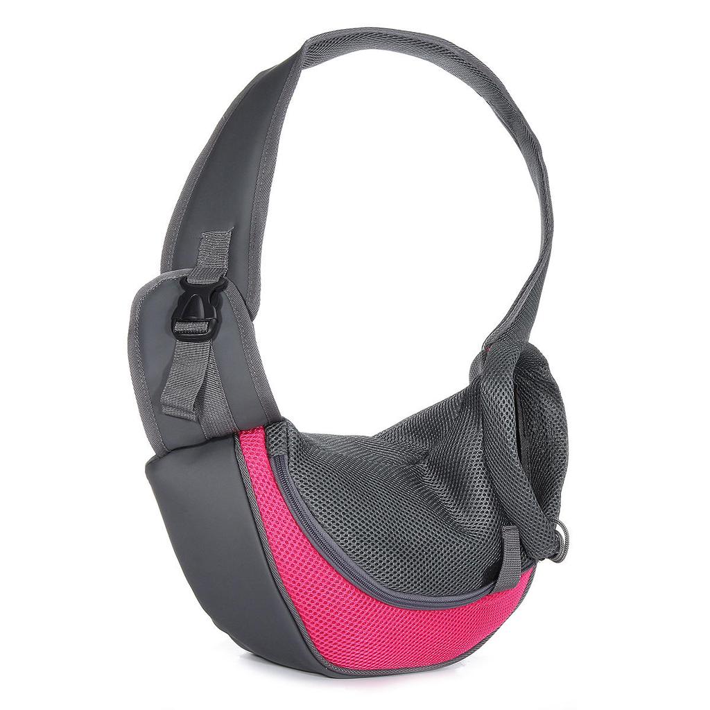 Pet Carrier Outdoor Puppy Handbag Pouch Mesh Oxford Single Sling Mesh Travel Tote Shoulder Bag