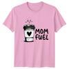 Mom Fuel Coffee Heart Graphic Funny Mom T-Shirt