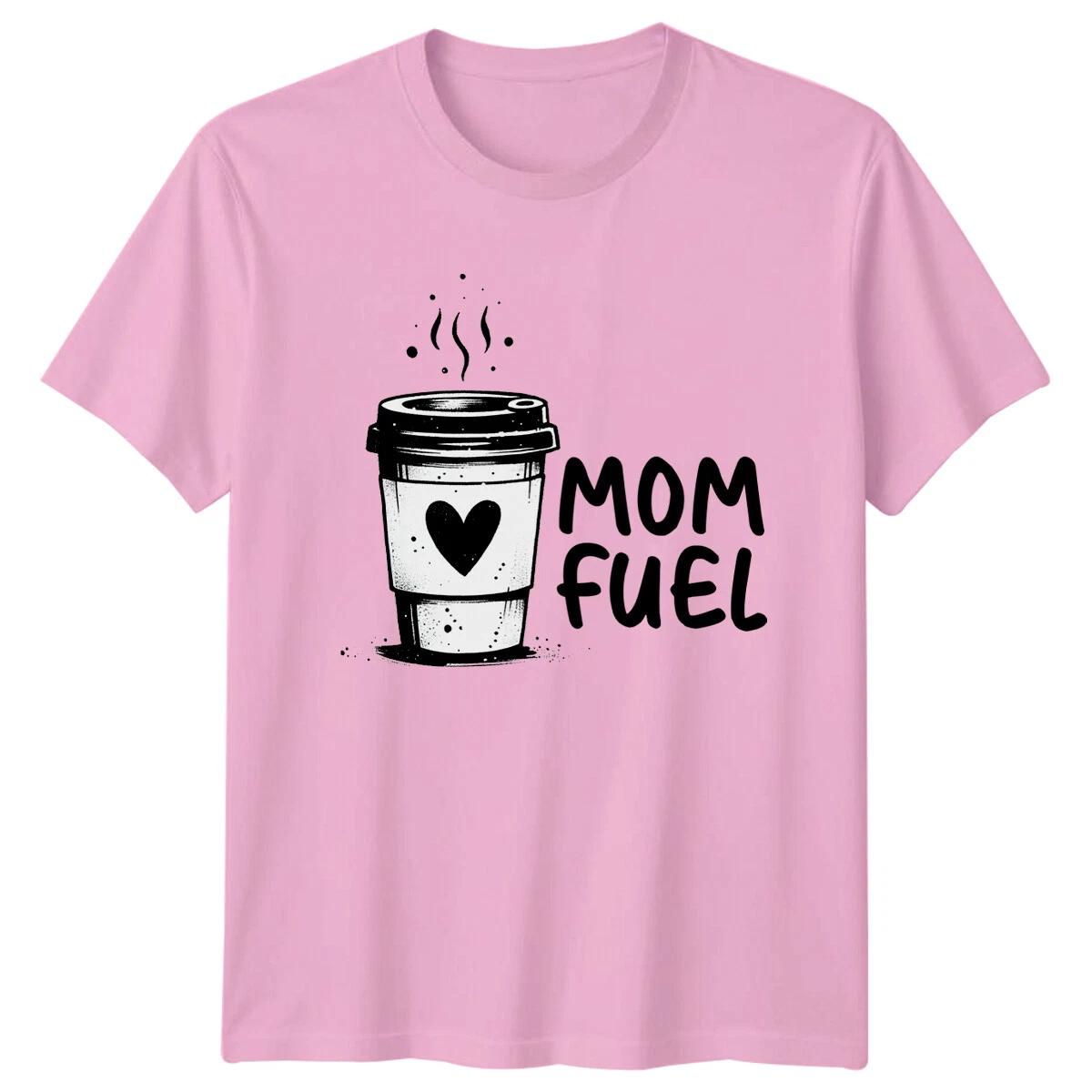 Mom Fuel Coffee Heart Graphic Funny Mom T-Shirt XXXL