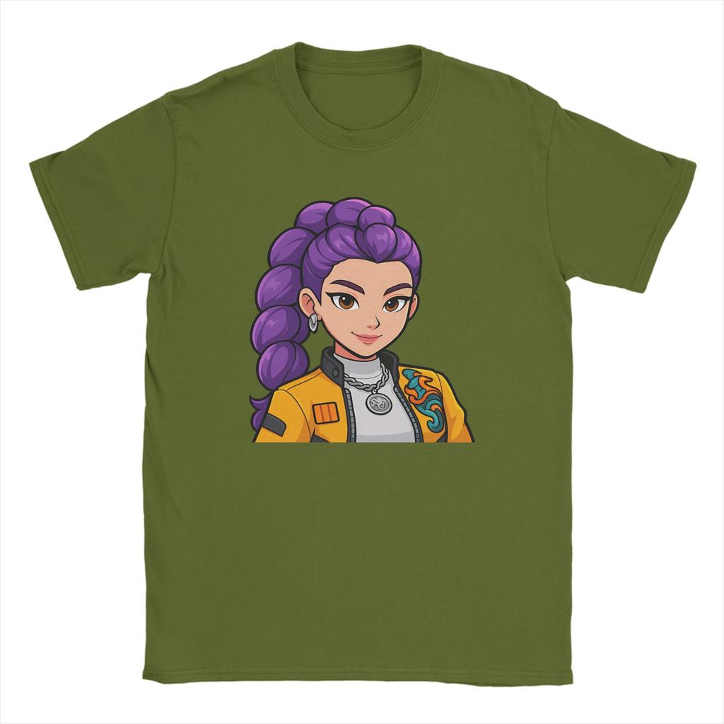 Rumi Kpop Demon Hunters Smile T-Shirt Summer  Fashion T-Shirts Male Cotton Crew Neck 6XL Clothing Short Sleeves Streetwear Tops