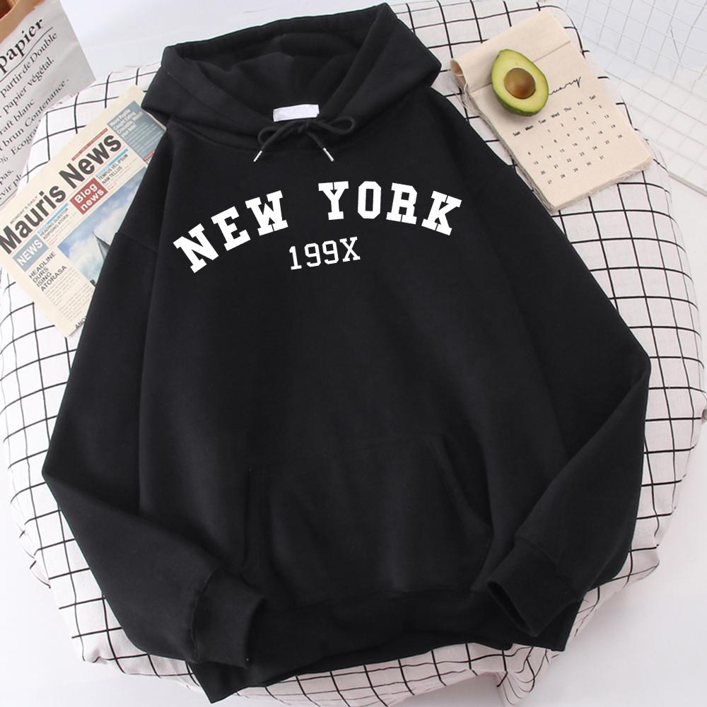 

Women Long Sleeve Hoodie New York 199X Personality Letter ]Clothes Classic Large Size Clothing Quality Harajuku Tracksuit Simplicity Designer Hoodies