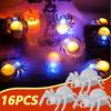 Halloween Light-up Spider Figurine Realistic Spider Animal Figure with LED Light for Halloween Indoor Outdoor Home Party Decor