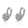 Luxury Heart Shape Stud Earrring AAA Cz  Sterling Silver Bijou Statement Wedding Stud Earrings for Women Bridal Party