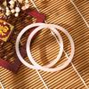 2Pcs/Set Solid Color Gentle Bangles Cute Retro Simple Glass Bracelet Exquisite Femme Fashion Women's Casual Daily Trend Jewelry