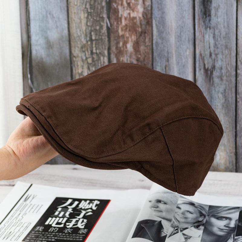 Hong Kong retro style vintage hat female spring summer autumn Internet celebrity forward hat Bere newsboy hat duck tongue Internet celebrity