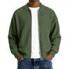 Men's Casual Zipper Stand Collar Long-Sleeve Lapel Jacket