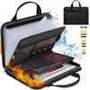 Fireproof Expanding File Folder with Zipper & Labels Document Bag  for Letter A4 Files