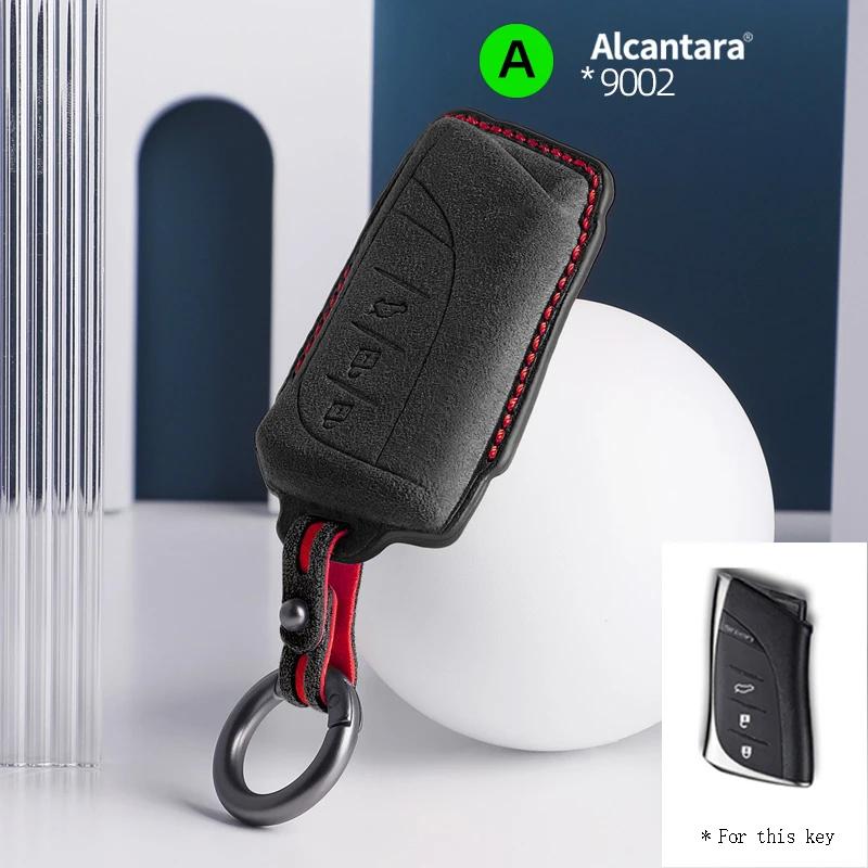 

Interior Mouldings Alcantara For Lexus ES200 300H RX UX260 Car Key Case Accessories Keychain Suede Cover Shell Keychain Styling
