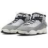 New Jordan Air Jordan 6 Rings Cushioning High Top Children's Basketball Shoes Gray White Teenagers FJ4651-077
