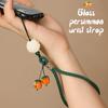 Liuli Persimmon Mobile Phone Chain Keychain Pendant Anti-Lost Wrist Lanyard Persimmon Bodhi Root Lotus Earphone Camera Chain