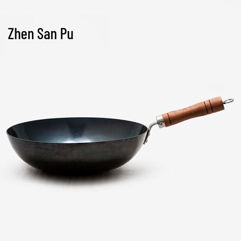 Zhen Sanhuan Zhangqiu Handmade 32cm Iron Stir-Fry Wok Gift Set