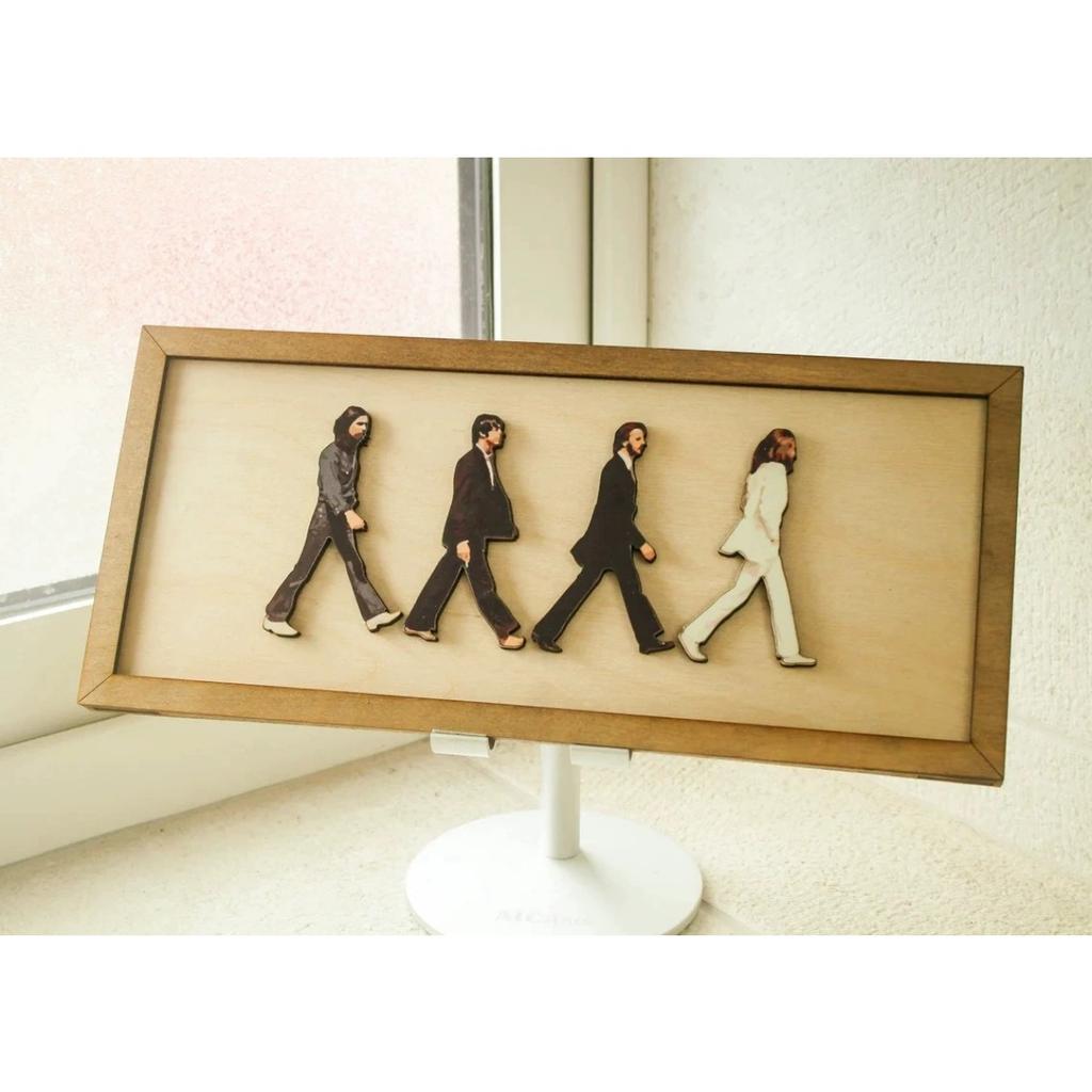 The Beatles Abbey Road, Wooden Wall-Mounted Ornamental Artwork
