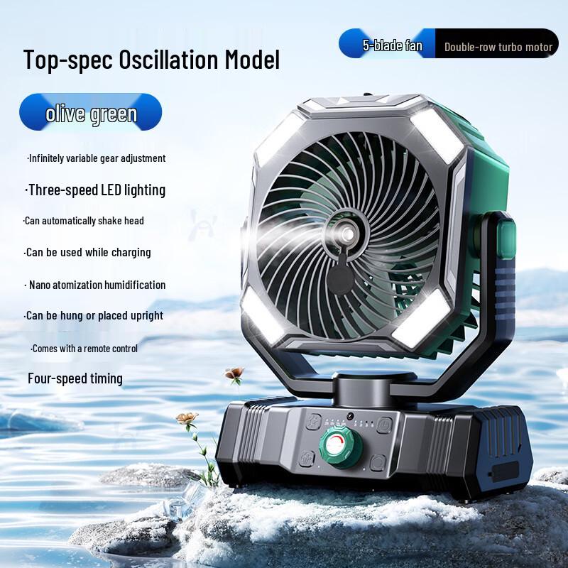 ZISIZ Portable USB Rechargeable Camping Fan