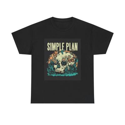 Tričko Simple Plan Vintage Punk Rock Merch Album Unisexové Těžké Bavlněné Tričko