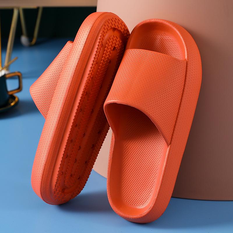 

Home men s slippers wear fashionable summer odor-proof silent thick-soled height-enhancing slippers for men 44-45 (suitable for feet size 43-44) помаранчевий