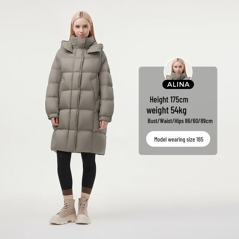 Tanboer Women's Merad Puffer Down Jacket with Detachable Hood