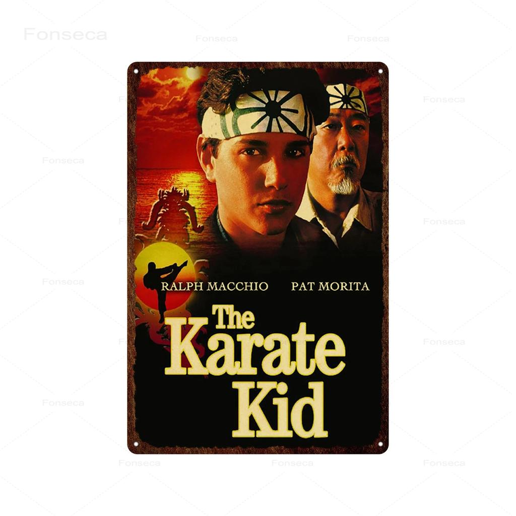 Klasický Kung Fu Komediální Film Kovové Plechové Značky Cobra Kai Retro Umění Nástěnná Samolepka Plakát pro Bar Místnost Domácí Dekorace Plechové Tabule