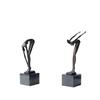 Metal Handicraft Creative Movement Figure Diving Sportsman Abstract Sculpture Swimming Metal Figurine Home Decoration