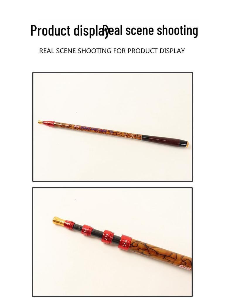 Ultra-kurze 28-teilige Carbon-Stream-Angelrute - Super hart