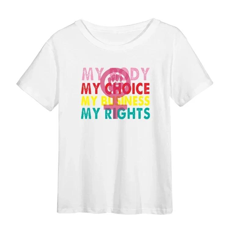 Vtipný dárek k narozeninám Mind Your Own Uterus Dámské volné tričko s krátkým rukávem Moje tělo Moje volba Práva na potrat Feminismus Tričko