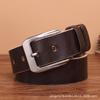 Ledder Belt Men's Trendy Work Pants Men's Genuine Leather Pure Cowhide Casual Handmade Retro Needle Buckle Jeans Belt