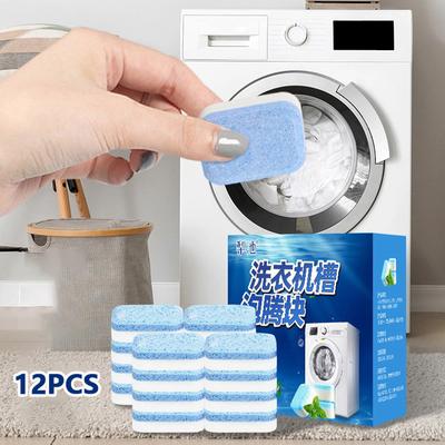 12Pcs Creative Washing Machine Cleaning Effervescent Tablets Washing Machine Drum Sterilisation Decontamination Solid Cleaner