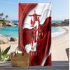 Asciugamano da Spiaggia Stampa Calcio Portogallo Asciugatura Rapida Super Assorbente Morbido Asciugamano da Bagno per Nuoto Spiaggia Viaggio Souvenir Regalo