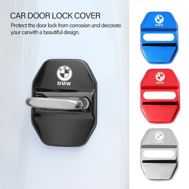 DJSA5 4Pcs Metal Car Door Lock Covers Car Accessories For BMW G26 F10 E90 F20 E46 E60 E70 E39 E36 Rust Proof Decoration Cover Stickers
