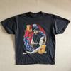 LL Cool J 90er Jahre Stil Print Rap T-Shirt Ausgebleichtes Schwarz L Groß