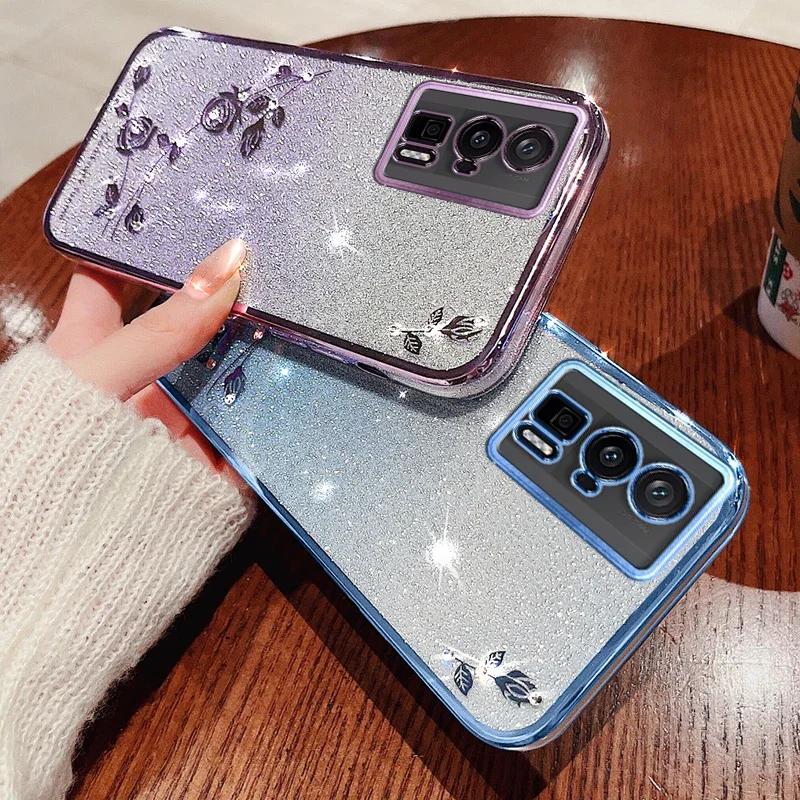 For Redmi Note 12s 11 8 9 10 13 Pro Plus 9A 9C 10C 10A 12C Glitter Rhinestones Shiny Diamond Phone Soft Silicone Case