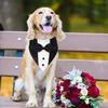 Dog Tuxedo Suit Wedding Bandana Collar with Bow Tie, Adjustable Formal Dog Tux Engagement Birthday Tuxedo for Large X-Large Dogs Pets (X-Large: Neck