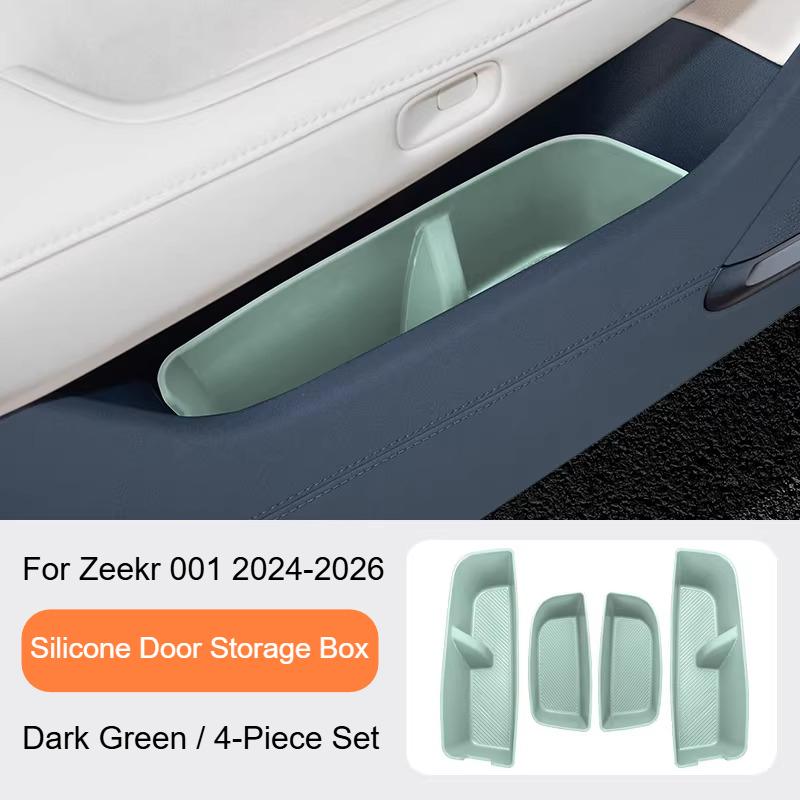 For ZEEKR 001 2024-2026 Car Door Storage Box Silicone Storage Box Under The Door Car Interior Accessories