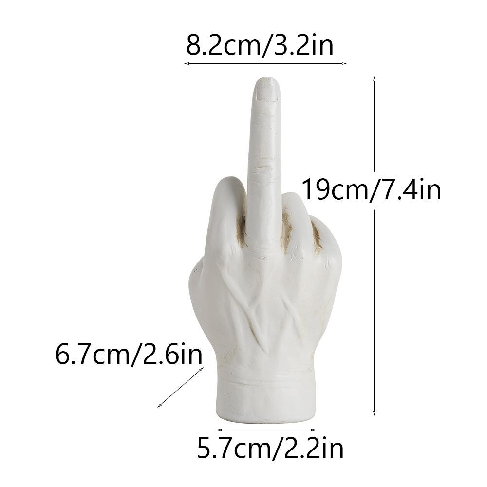 

Новый американский вертикальный жест средним пальцем, креативная персонализированная скульптура из пальца, украшения для дома, спальни, ремесла из смолы