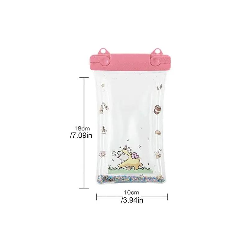 Fashion Cartoon Waterproof Phone Bag Sealed Touch Screen Airbag Protective Cover Floating Lanyard Swimming Storage Bag Summer