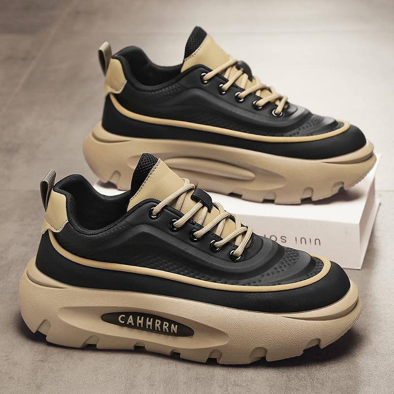 Thick Bottom Casual Sneakers Men's Shoes Fashion Athletic Jogging Shoes Versatile Board Shoes Breathable Anti Slip Walking Shoes